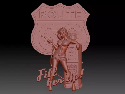 Route 3D print model