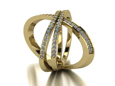 Jewelry Ring Gold 3D print model 35