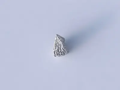 Vase twist puffy tipped triangle with twisted organic lattice 3D print model