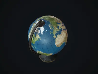 Globe Free low-poly 3D model