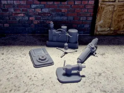 1 to 24 scale drilling machine 3D print model