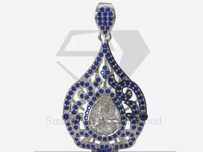 Ready for casting file for the Royal Teardrop pendant jp0407 3D print model