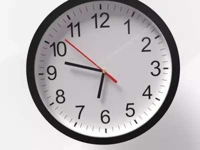 Realistic Wall Clock 3D Model    3D model