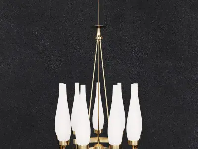 Glass Torlesco Chandelier 3D model