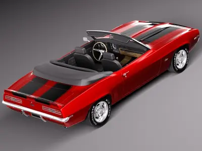 Chevrolet Camaro Z28 Convertible CG 1969 3D model