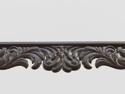 Wood Carved Frame 3D print model shop