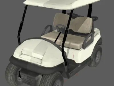 Shuttle Ferry bus sightseeing bus Low-poly 3D model