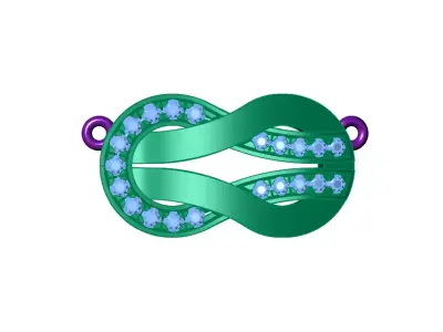 Chance infinie diamond necklace 3D print model