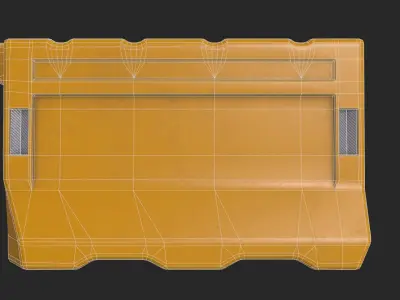 Construction Barricade Low-poly 3D model