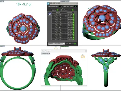 CAMELIA RING COCO 3D print model