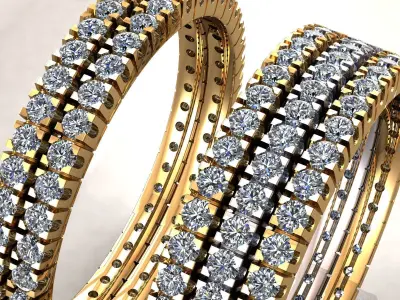  Diamond Band Eternity Ring  2 mm 3D print model