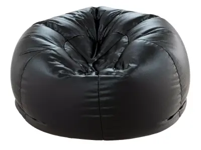 Round Leather Bean Bag 3D model