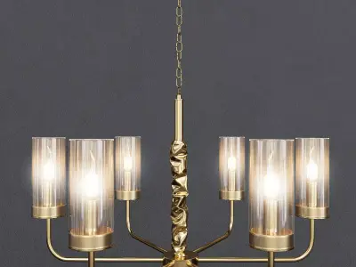 Gold Chandelier 3D model purchase