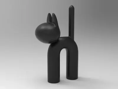 Saku Cat Low-poly 3D model