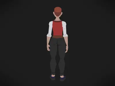 Colorly - School Guy - Game Ready - Rigged - Customizable Low-poly 3D model