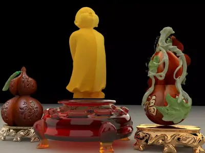 Chinese monk kid 3D model