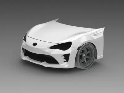 86 ZN6 Front Assembly Exterior Surfaces - 3D Laser-Scanned 3D model