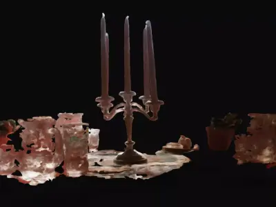 christmas table decoration Free 3D model