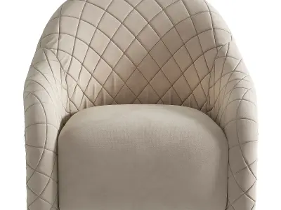  LUXURY QUILTED METAL BELT ARMCHAIR Low-poly 3D model