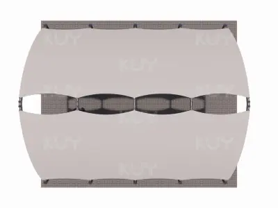 Roof structure for car parking and walkways 2 Low-poly 3D model