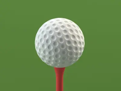 3D Print Golf Ball and golf tee 3D print model
