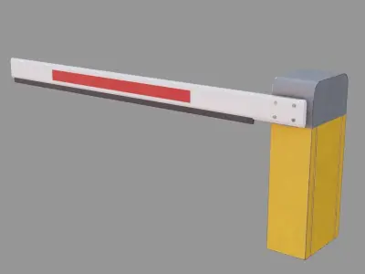boom barrier Low-poly 3D model