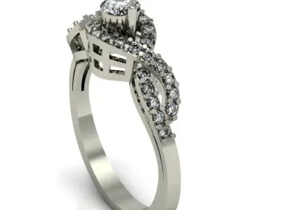 daimond ring 3D print model 17