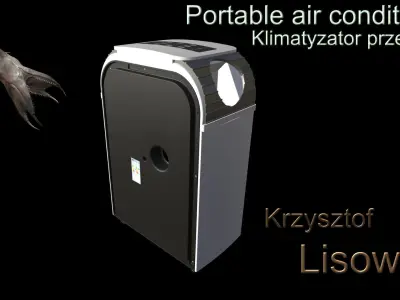 Portable air conditioner Low-poly 3D model