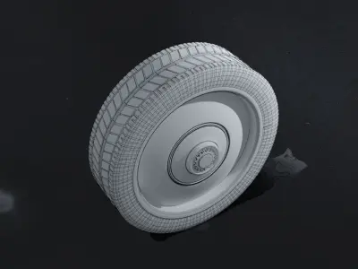 Tire On Road Free 3D model