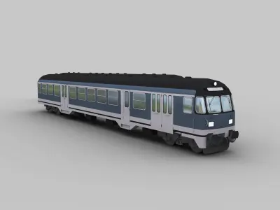 Lowpoly Train 2 japanese Low-poly 3D model
