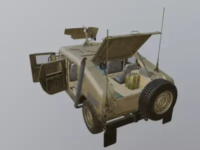 USA modern Humvee Military Armored vehicle 3d model 3D model