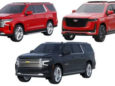 American SUVs 3D Model Pack