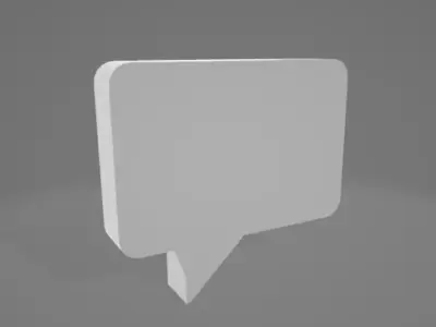 Comment icon Free low-poly 3D model