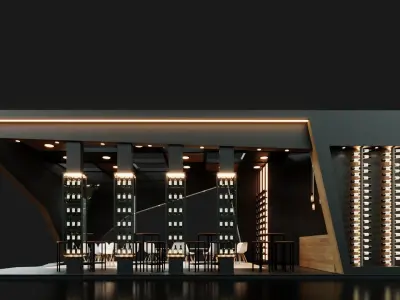 Exhibition Stand - 12m x 6m 3D model 3D model 3D model