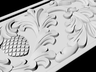 Central decor ornament for furniture 3D model 751