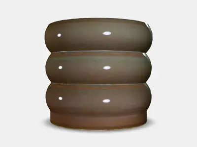 HASSELBUKETT Plant pot Low-poly 3D model