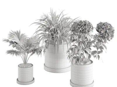 Sketchbook Ceramic Intdoor Planters 3D model