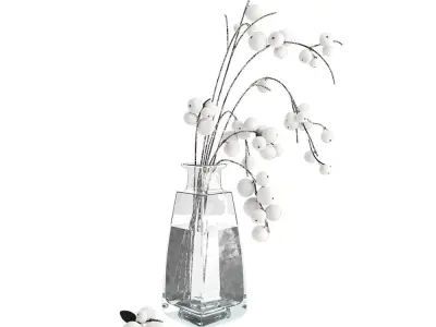Snowberry in Vase 3D model