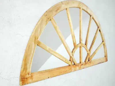 Antique Arch Window Mirror 3D model