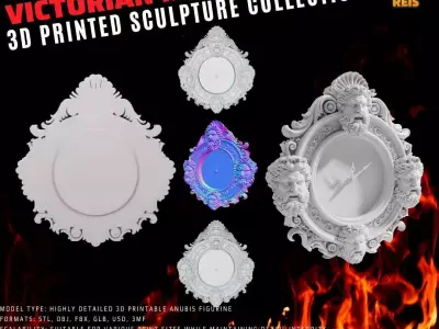 Classical Deity Head Wall Clock  3D model