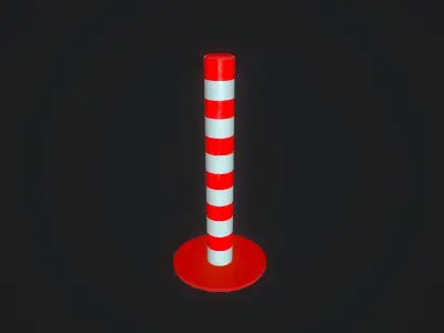 Traffic Barrier Low-poly 3D model