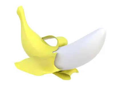Banana plastic 02 3D model