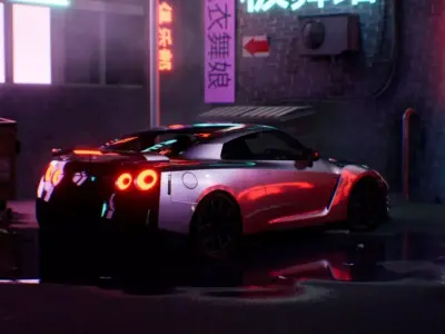 UE4 Nissan GT-R  3D model