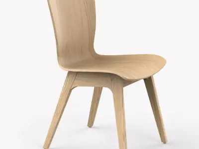 Crest Bentwood Dining Chair ash  Low-poly 3D model