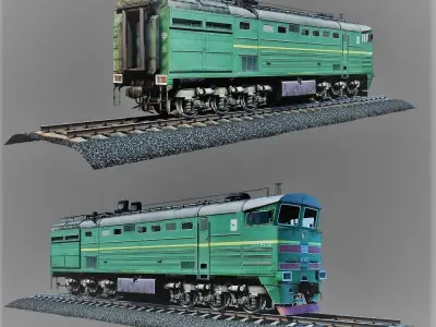 TRAIN - locomotive 3D model