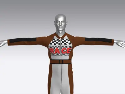 Racing Custom Driver Suits Low-poly 3D model
