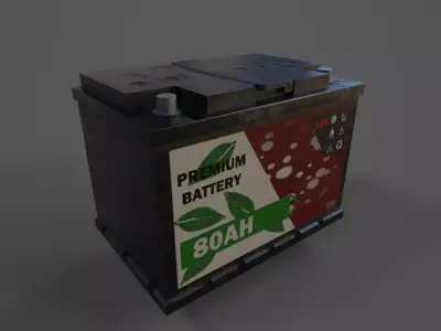 Car Battery Low-poly 3D model