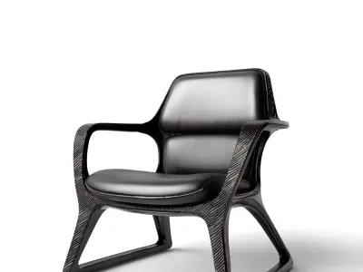 Futuristic Accent Chair Sci-fi Interior 3D model