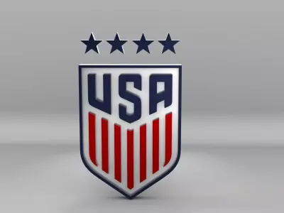 USA National Soccer Team Logo 3D model