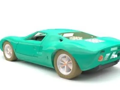 Racing car 3D model 8